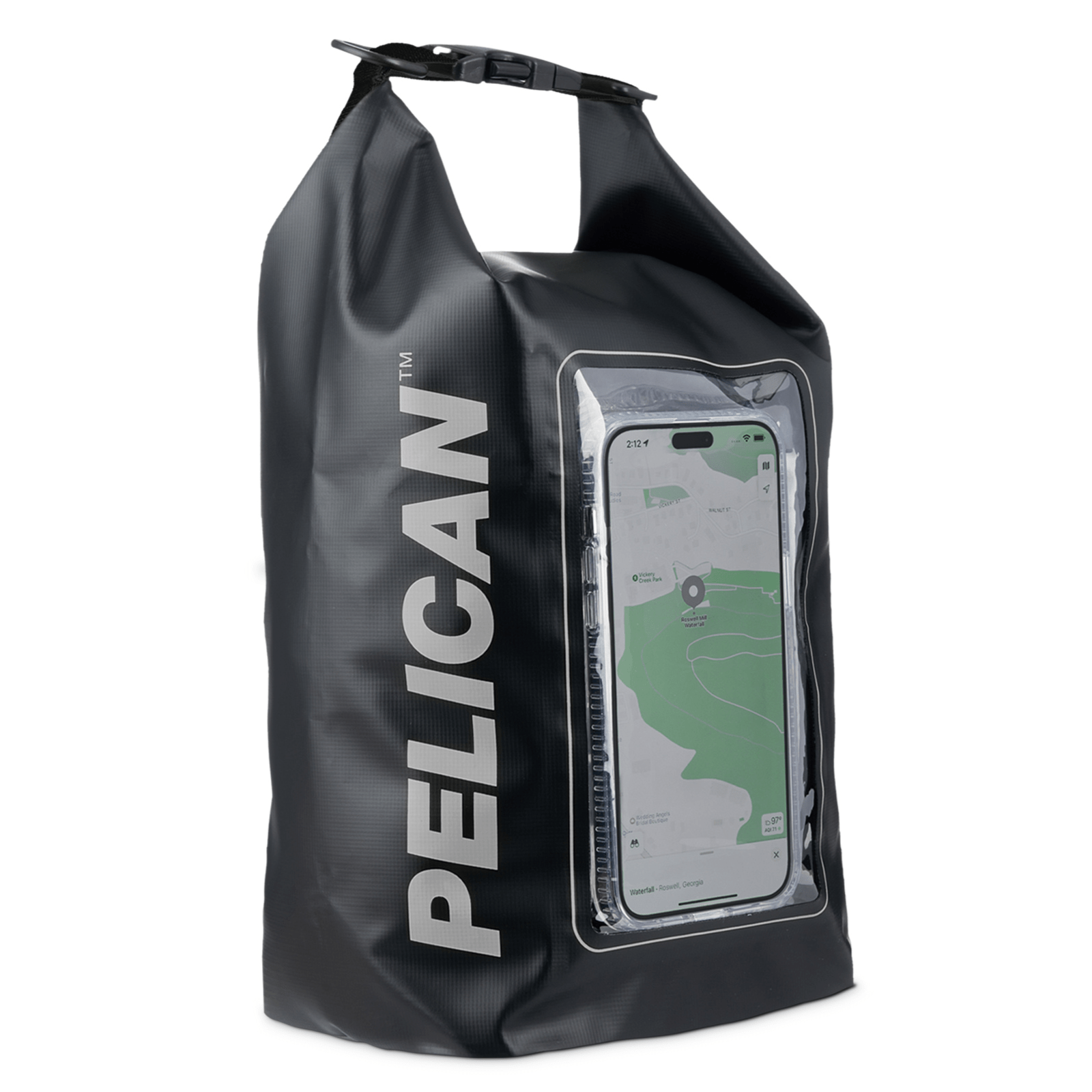 Pelican Marine Water Resistant 2L Dry Bag with Built-In Phone Pouch -  Stealth Black